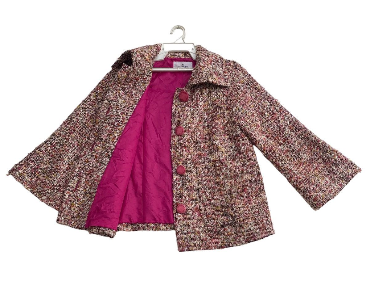 Courreges Vtg 90s Courreges tweed coat jacket button up Size XS / US 0-2 / IT 36-38 - 4 Thumbnail