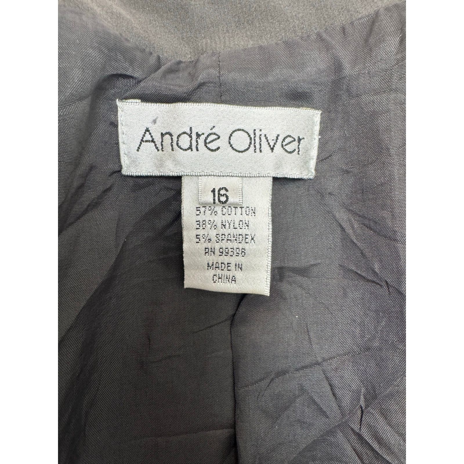 Other Vintage Andrew Oliver Jacket Gray Solid Pleated Size 16 Size XXL / US 16-18 / IT 52-54 - 3 Thumbnail