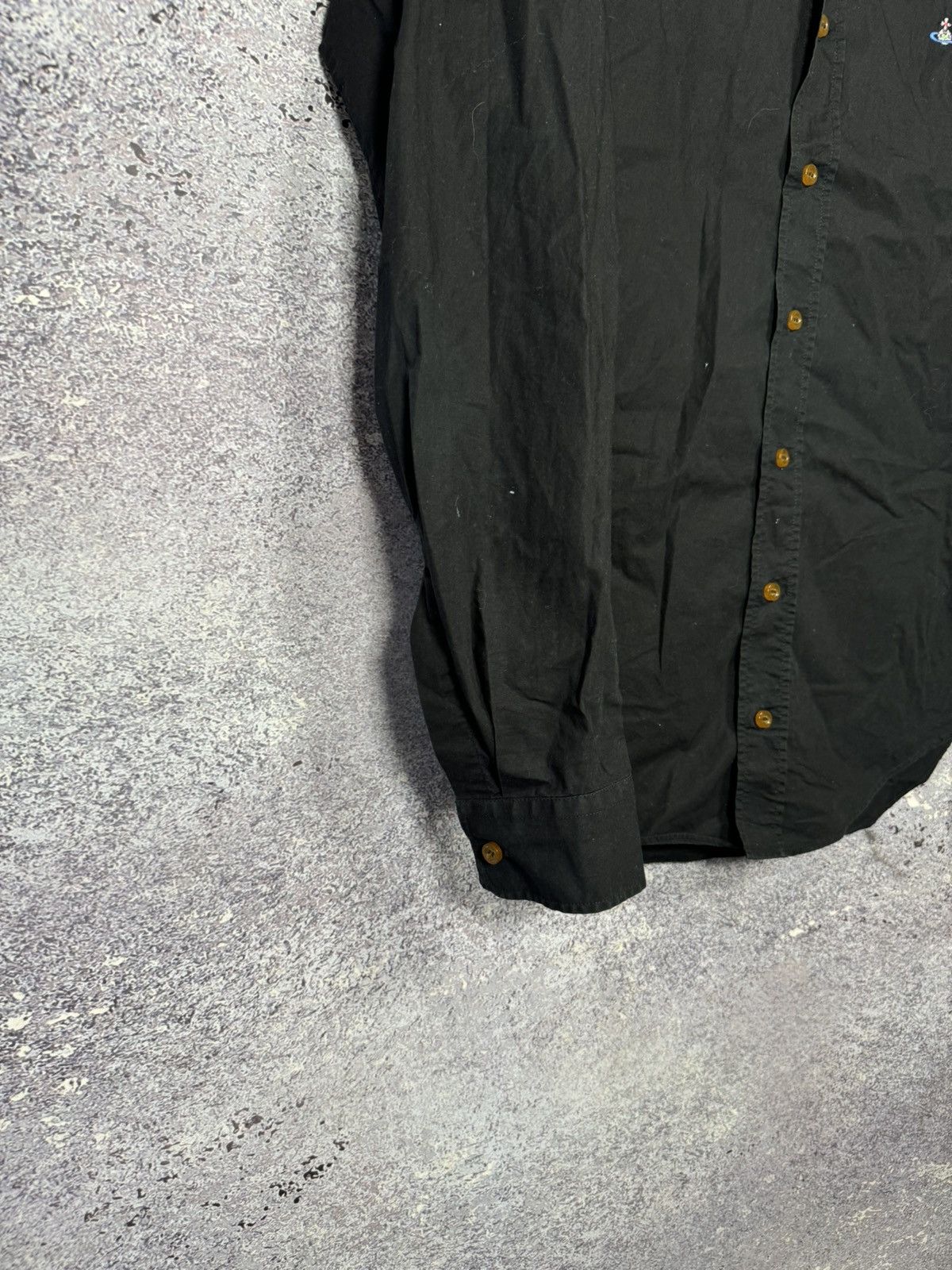 Vivienne Westwood Vivienne Westwood Orb Embroidered Logo Black Shirt Button Up Size US M / EU 48-50 / 2 - 4 Thumbnail