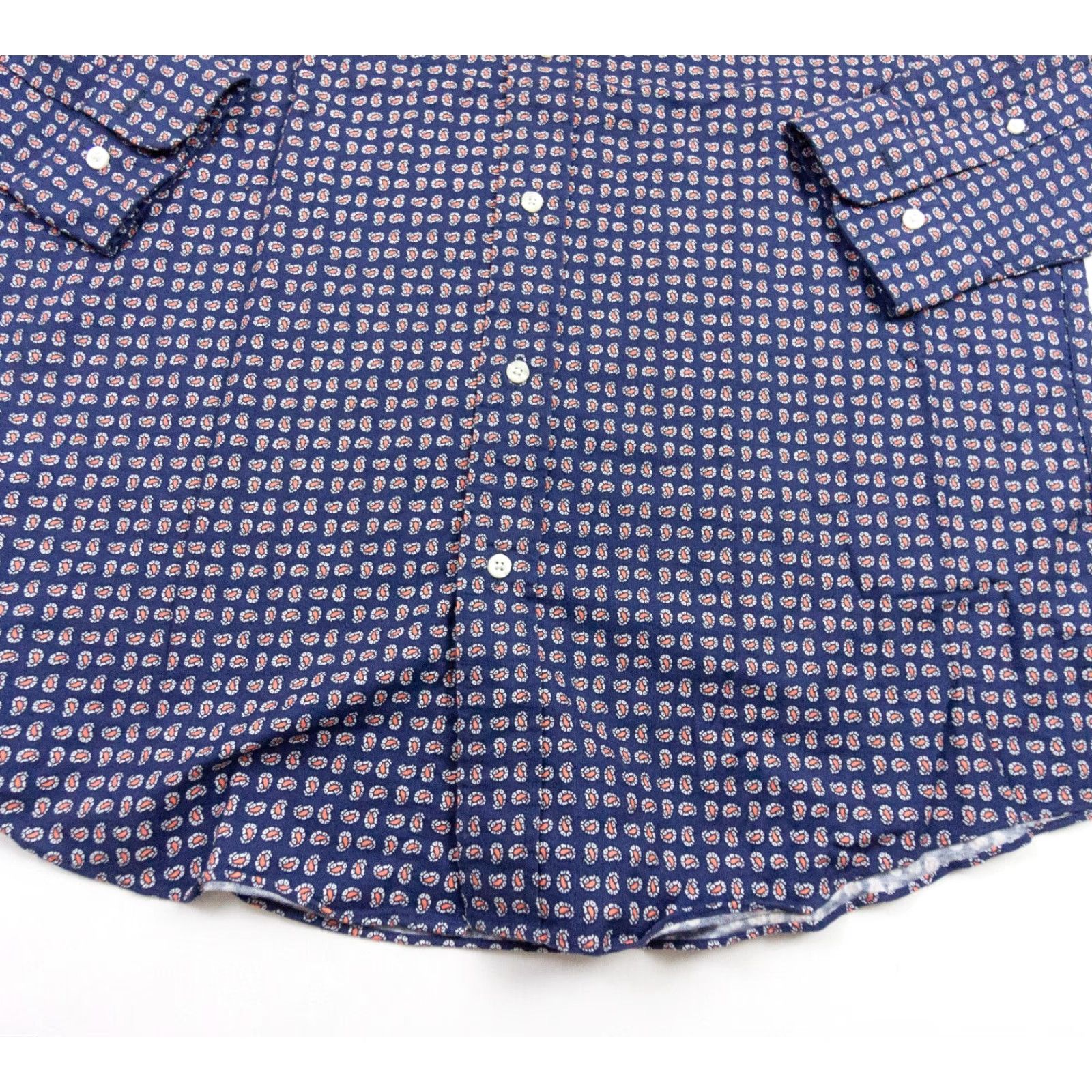 Brooks Brothers VINTAGE BROOKS BROTHERS Shirt Mens XL Blue Paisley Oxford OCBD Long Sleeve Button-Up Size US XL / EU 56 / 4 - 4 Thumbnail