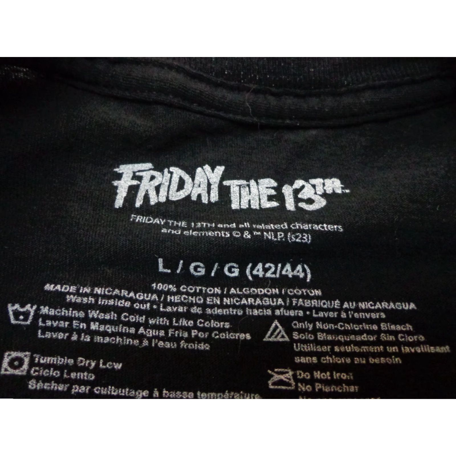 Vintage Friday the 13th Jason Voorhees T-Shirt Black Hockey Mask Graphic Size Large Senior? Not. Size US L / EU 52-54 / 3 - 3 Thumbnail