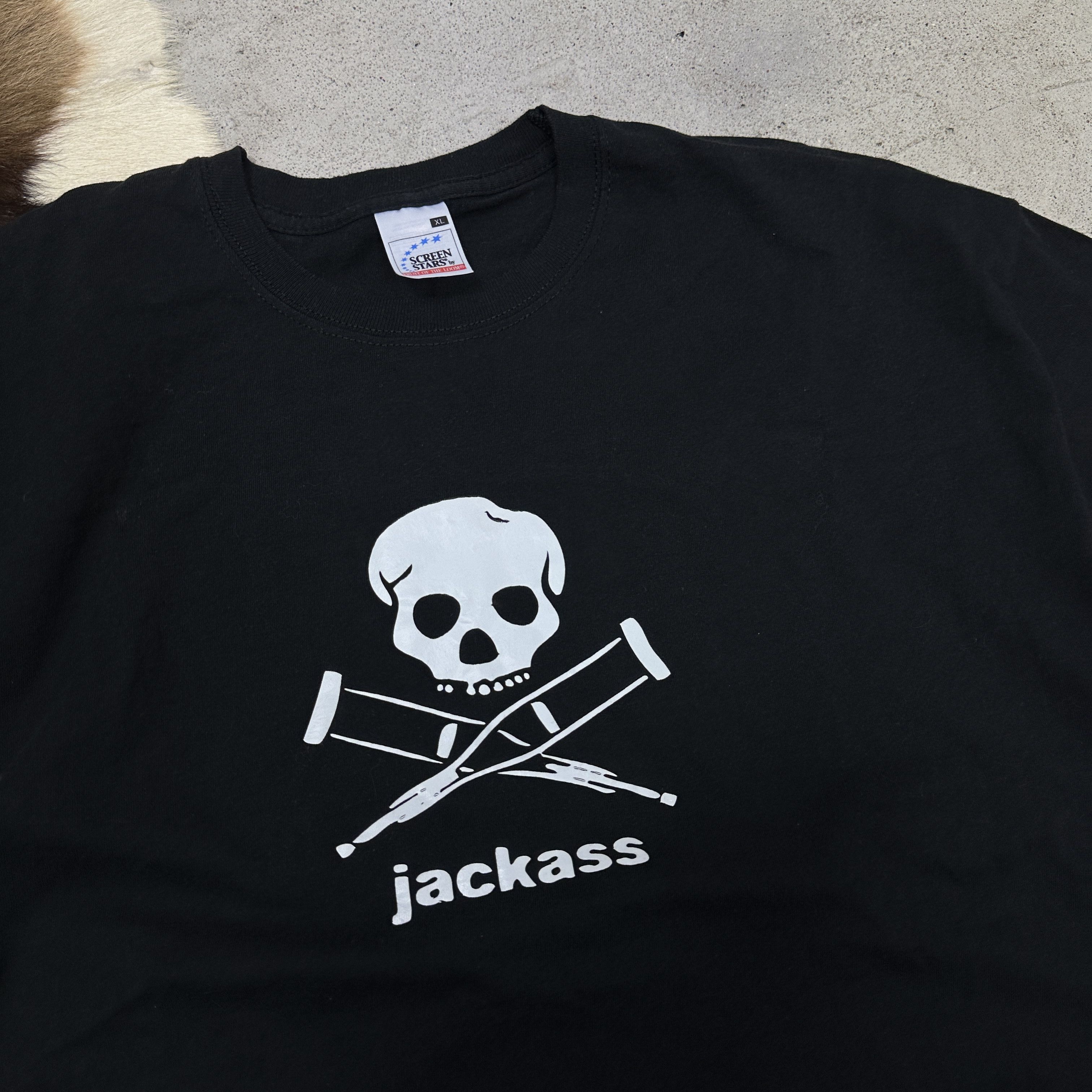 Vintage Vintage Avant Garde Opium Skull Print Jackass T-shirt 00s Size US L / EU 52-54 / 3 - 2 Thumbnail