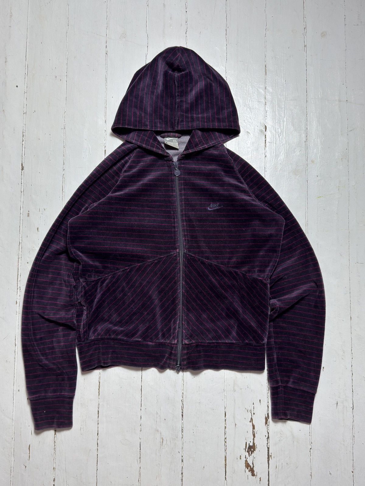 Nike VINTAGE VELOUR NIKE 2000s ZIP UP HOODIE Size XL / US 12-14 / IT 48-50 - 2 Thumbnail