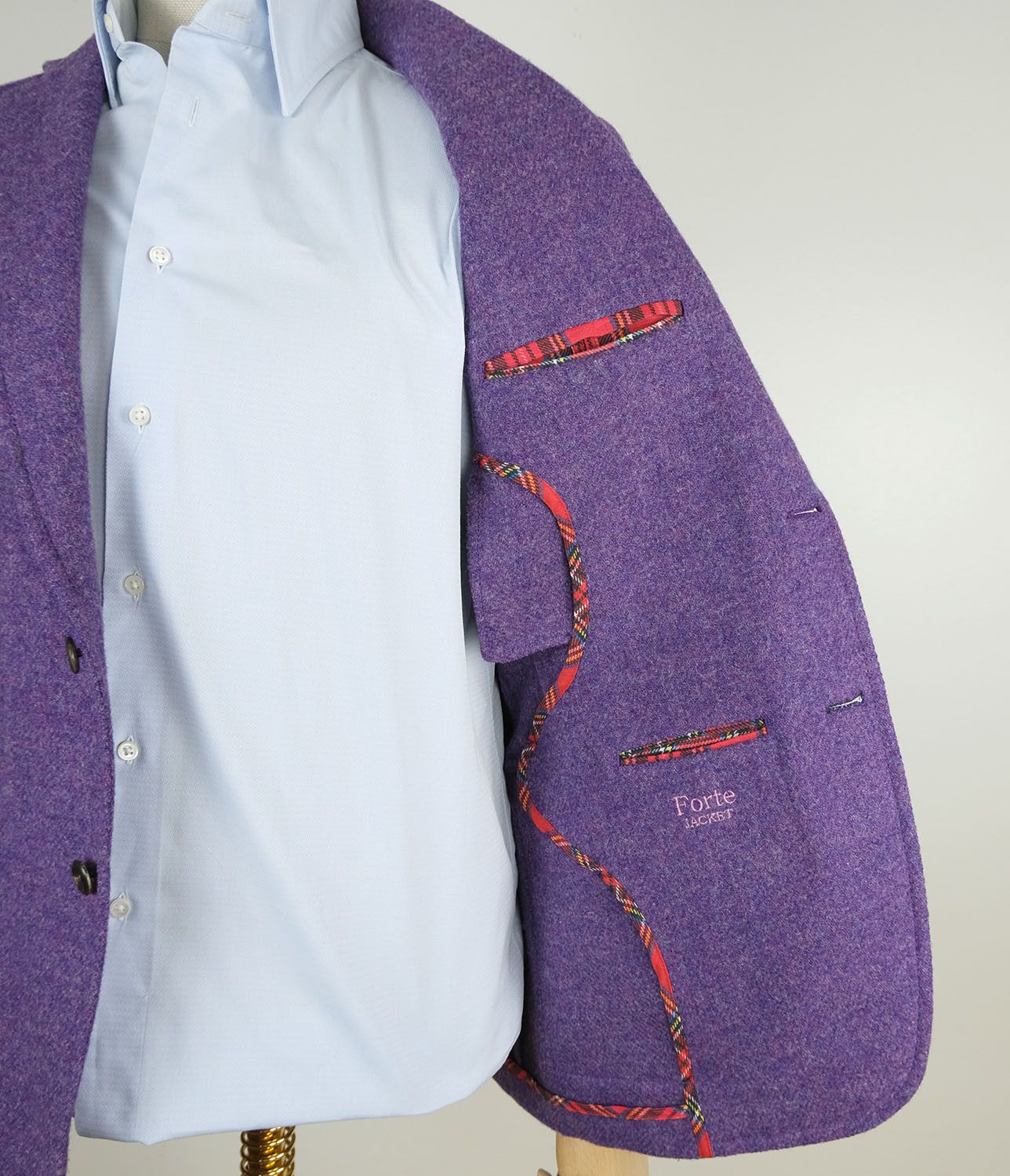 D'avenza, purple tweed jacket, size 38, RRP 1600 e