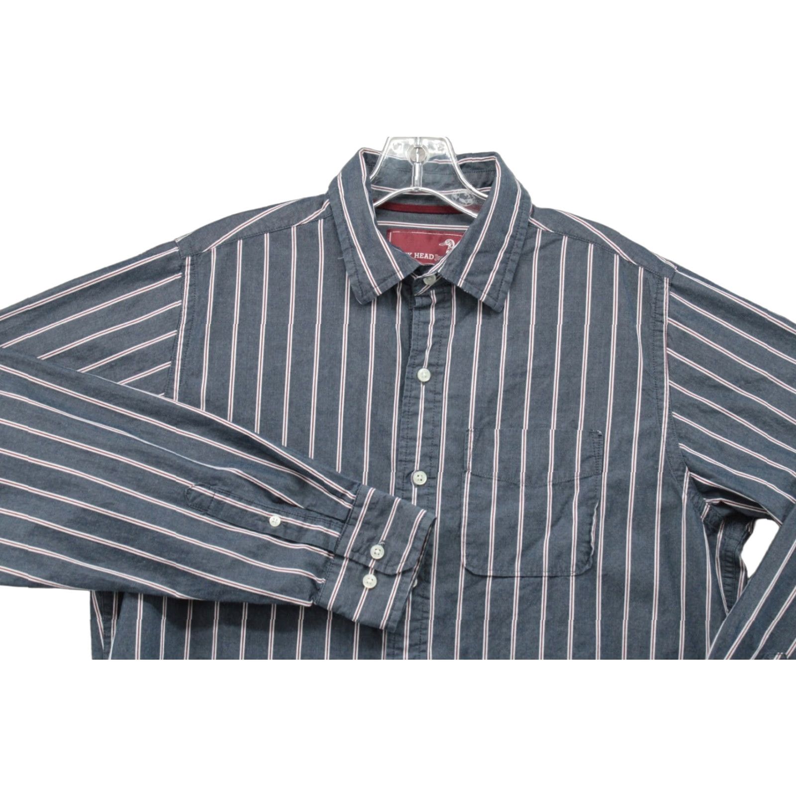 Vintage Duck Head Shirt Men’s XL Blue Striped Button-Up Long Sleeve Dress Casual Friday Size US XL / EU 56 / 4 - 1 Thumbnail
