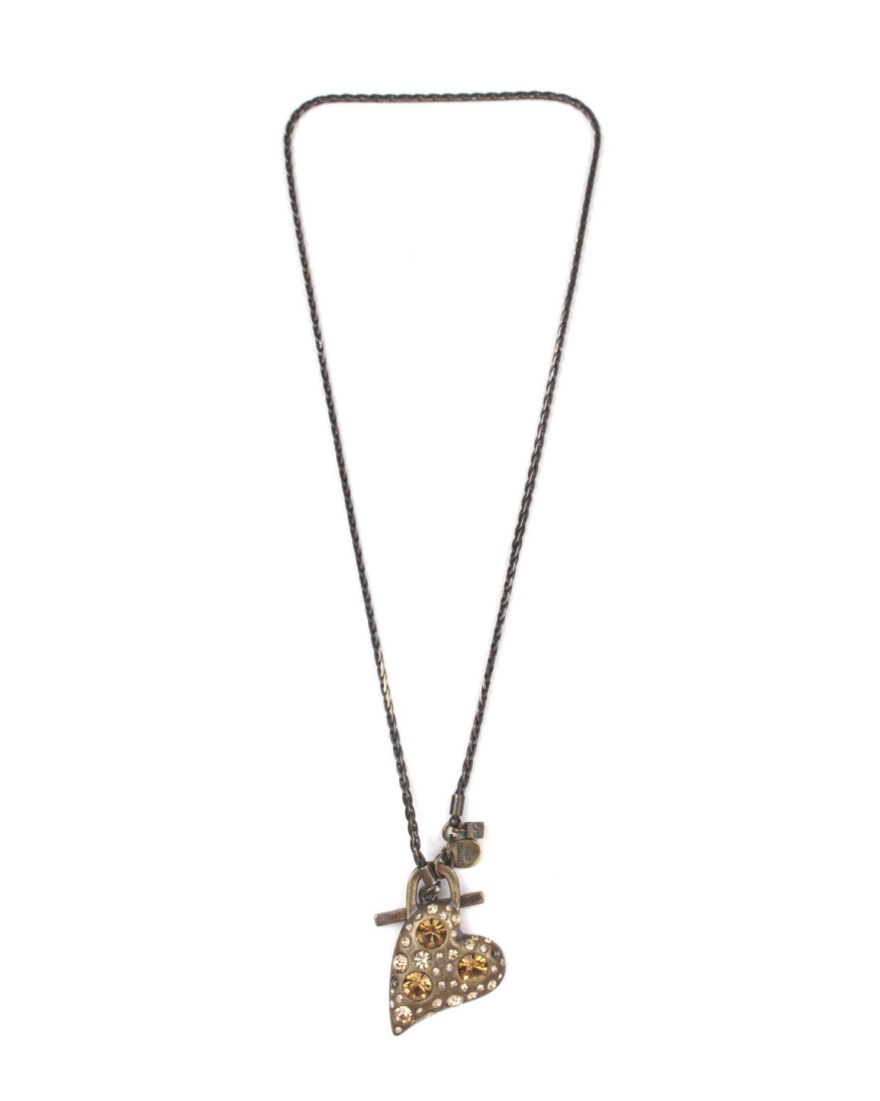 Hysteric Glamour DYRBERG/KERN CRYSTAL HEART PENDANT ROPE NECKLACE Size ONE SIZE - 2 Thumbnail