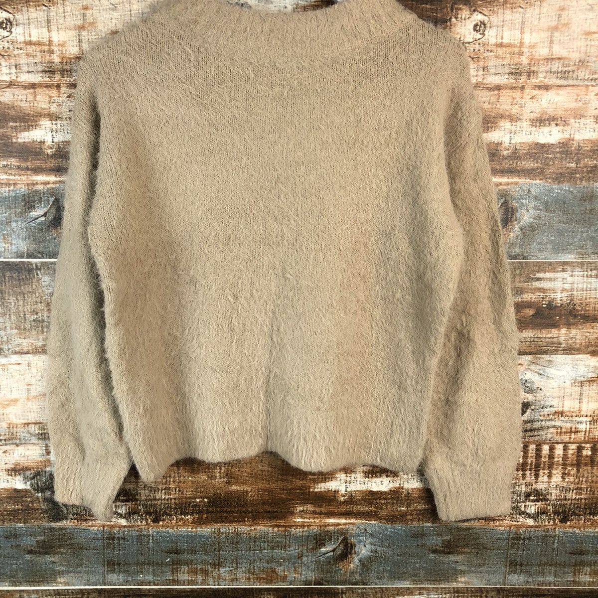 Homespun Knitwear DL Earth Music Econology fur shaggy Mohair Knitwear #C422 Size S / US 4 / IT 40 - 3 Thumbnail