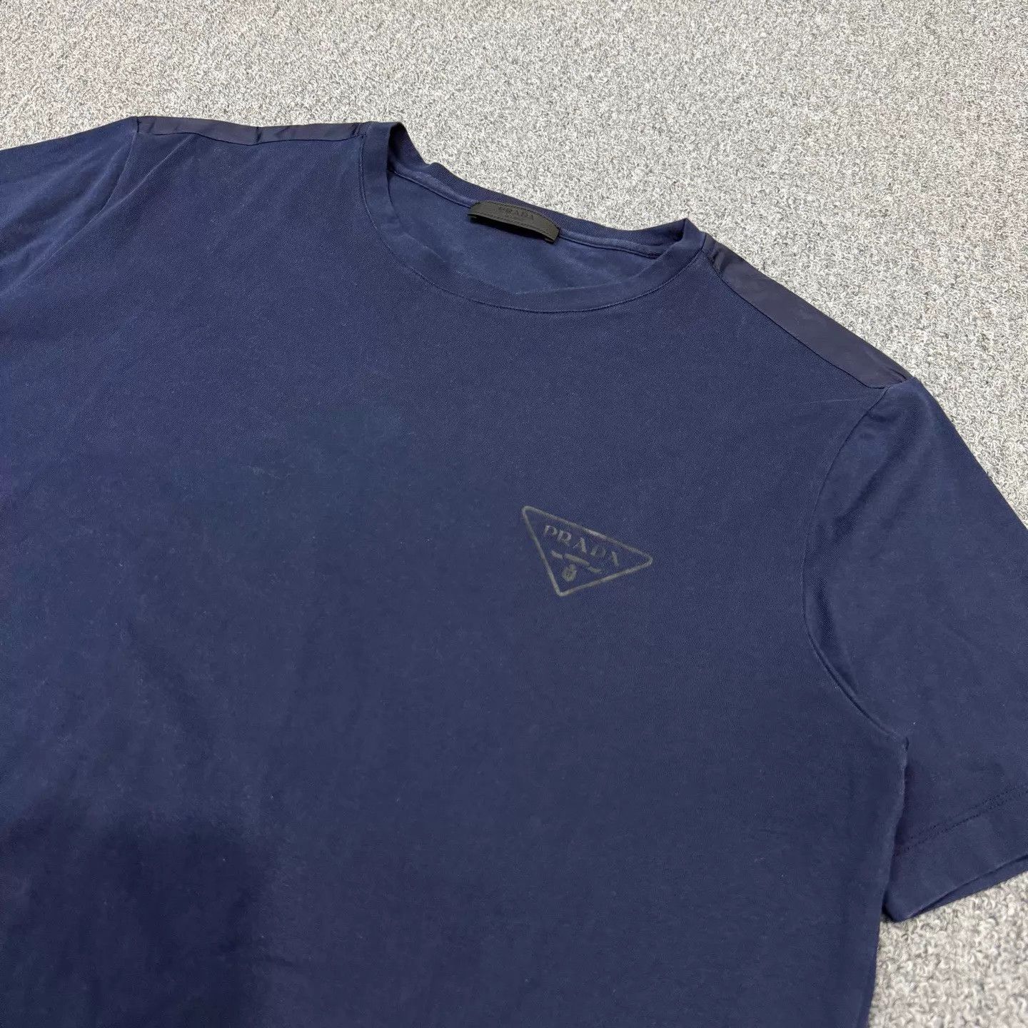 Prada Prada Navy Blue Colorblocked Printed Logo SS XXL 99 New Size XXL / US 16-18 / IT 52-54 - 3 Thumbnail