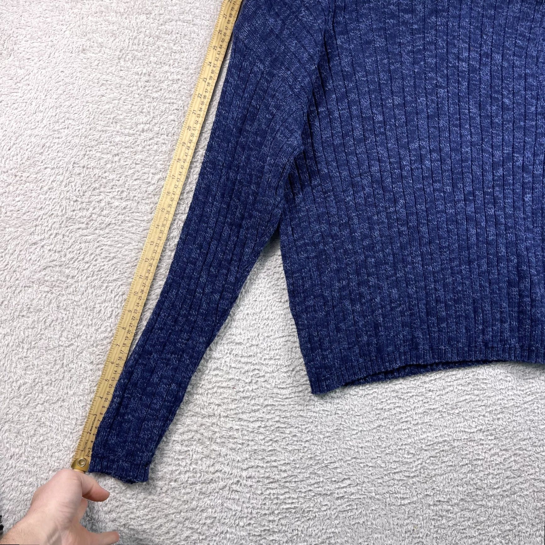 Vintage VINTAGE LL Bean Fisherman Sweater Mens Large Blue Cotton Made in USA Ribbed 90's Pullover Crew Neck Long Sleeve Knit Shirt USA Mens L. Size US L / EU 52-54 / 3 - 6 Thumbnail