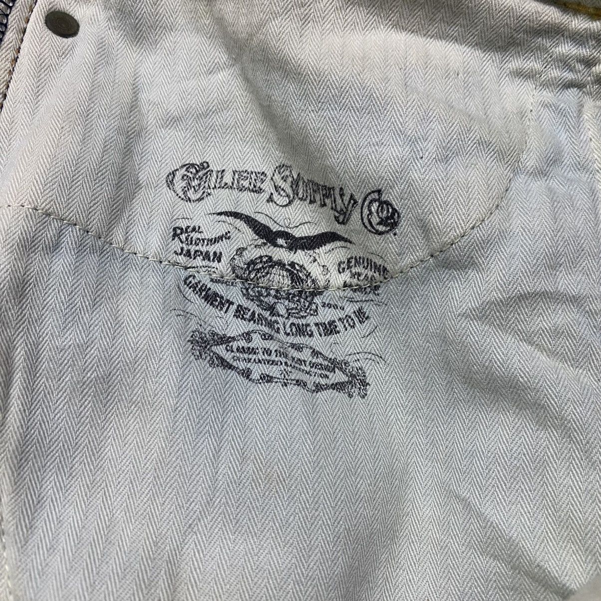 Freewheelers CALEE SUPPLY Denim Selvedge Jeans Dirty Blue Repaired Size US 32 / EU 48 - 20 Thumbnail