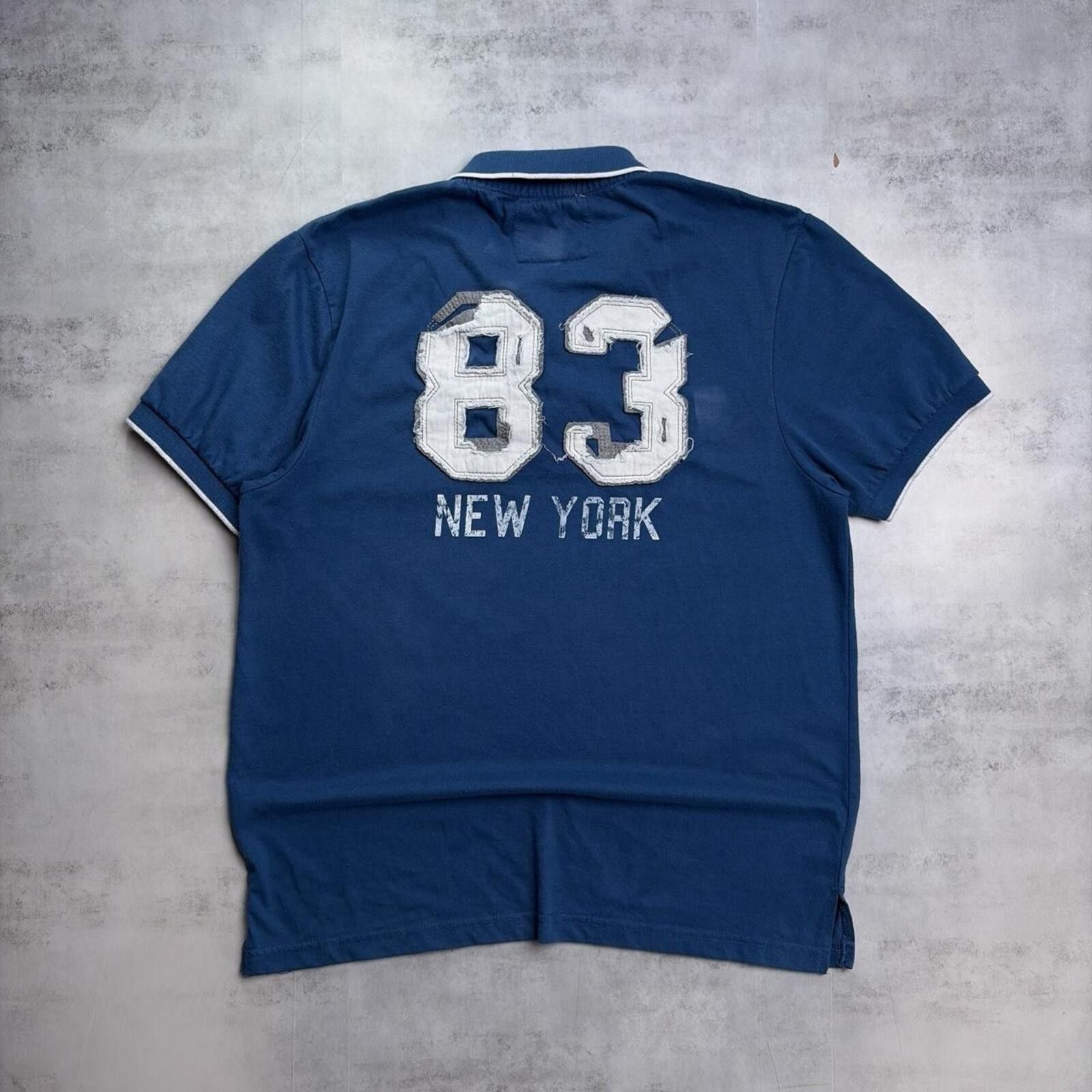 Other Y2K Blue Surf Grunge New York Polo Shirt Size US L / EU 52-54 / 3 - 2 Thumbnail