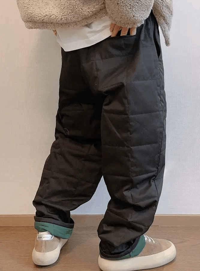 Outdoor retro fashion loose quilted pants