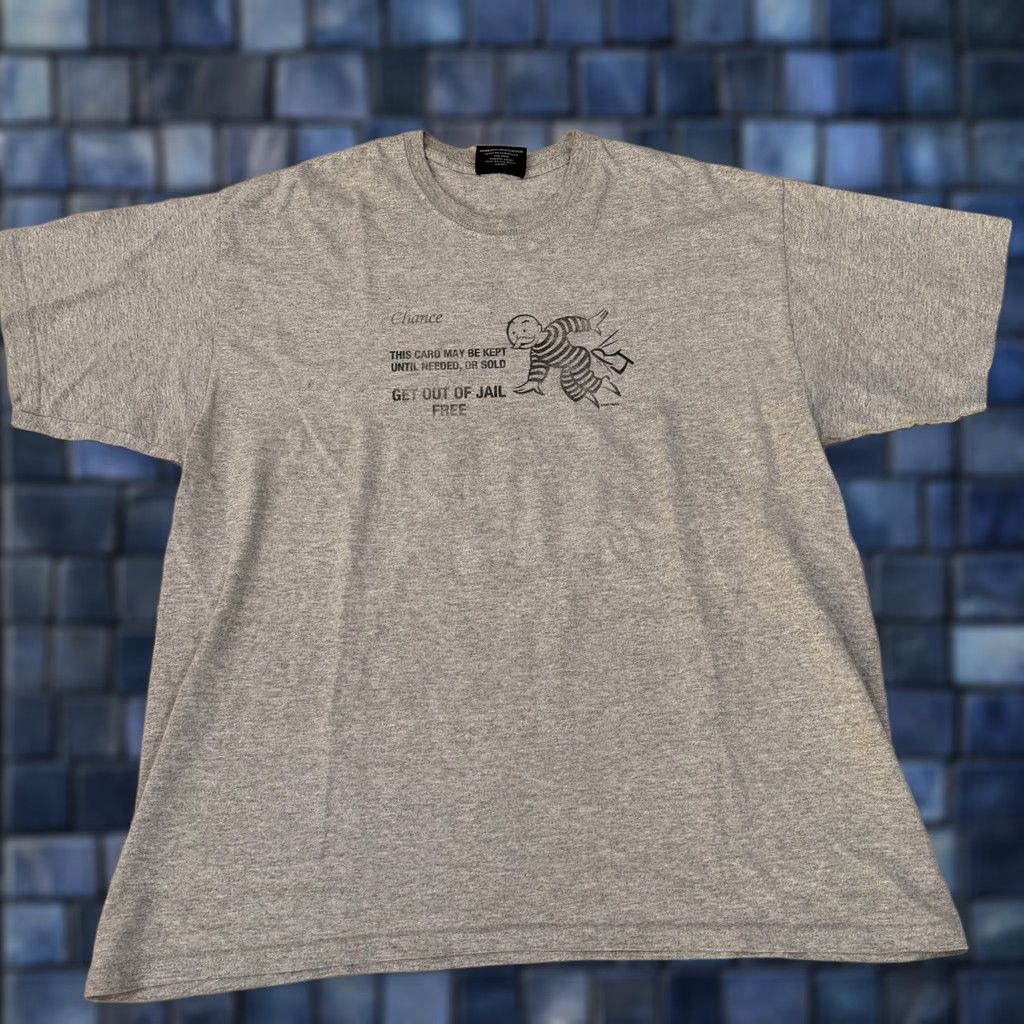 Vintage Hasbro Monopoly T-Shirt Adults XL Gray Cotton Retro Crew Neck Long Sleeve Jersey Graphic Print Men Regular Seasonal Theme Retro Size US XL / EU 56 / 4 - 1 Thumbnail