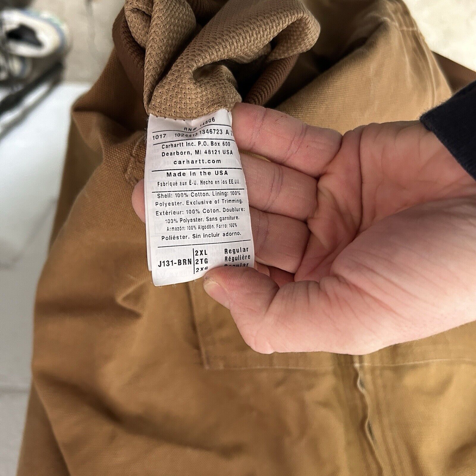 Carhartt Vintage Carhartt Thermal-Lined Active Jacket “Tan” J131 BRN Size US XXL / EU 58 / 5 - 6 Thumbnail