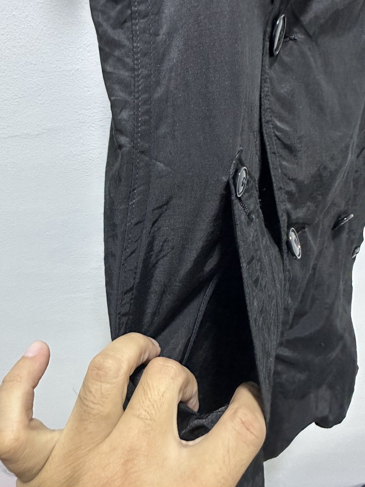 Y's × Yohji Yamamoto Y’s Yohji Yamamoto black double breasted vest with open back Size L / US 10 / IT 46 - 12 Thumbnail