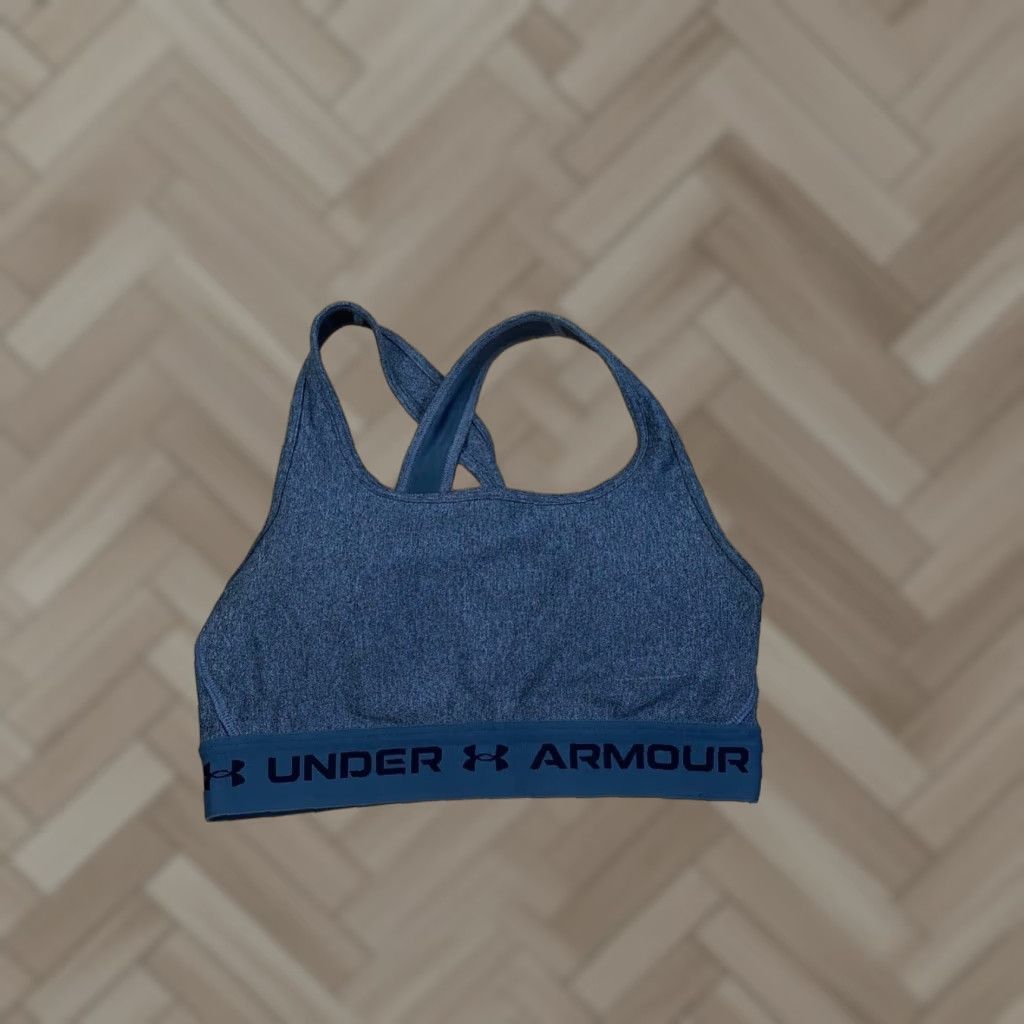 Under Armour Under armour Sports Bra Womens XS Gray Racerback Activewear Compression Size ONE SIZE - 1 Thumbnail