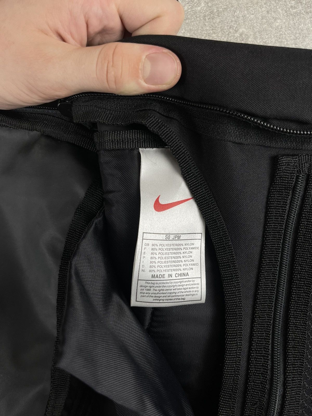 Nike Black Nylon Bag Tote Crossbody Sports Travel Gym