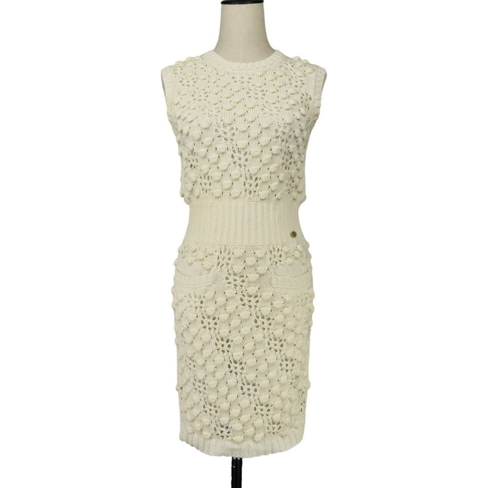 Chanel Chanel Chanel Coco Mark Crochet Knit Dress Others Dresses P56168K07331 DUTY FREE for USA Size ONE SIZE - 1 Thumbnail