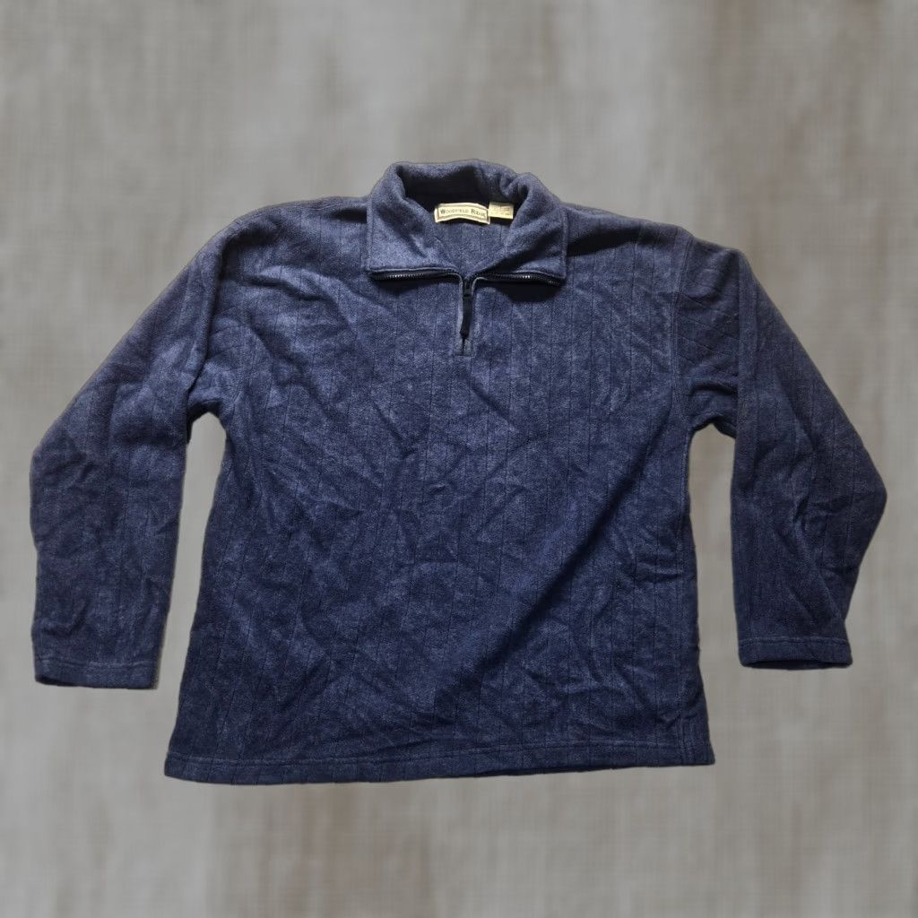 Vintage Woodfield Ridge Women's Jacket Coat Blue Fleece 1/4 Zip Heavy Size L Size L / US 10 / IT 46 - 1 Thumbnail