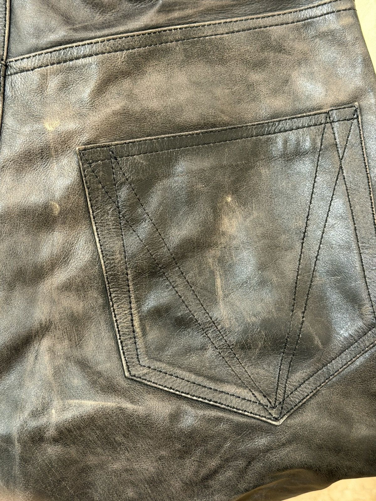 Vetements Vetements Calf Leather Pants – Natural Patina – Size M Size US 33 - 13 Thumbnail