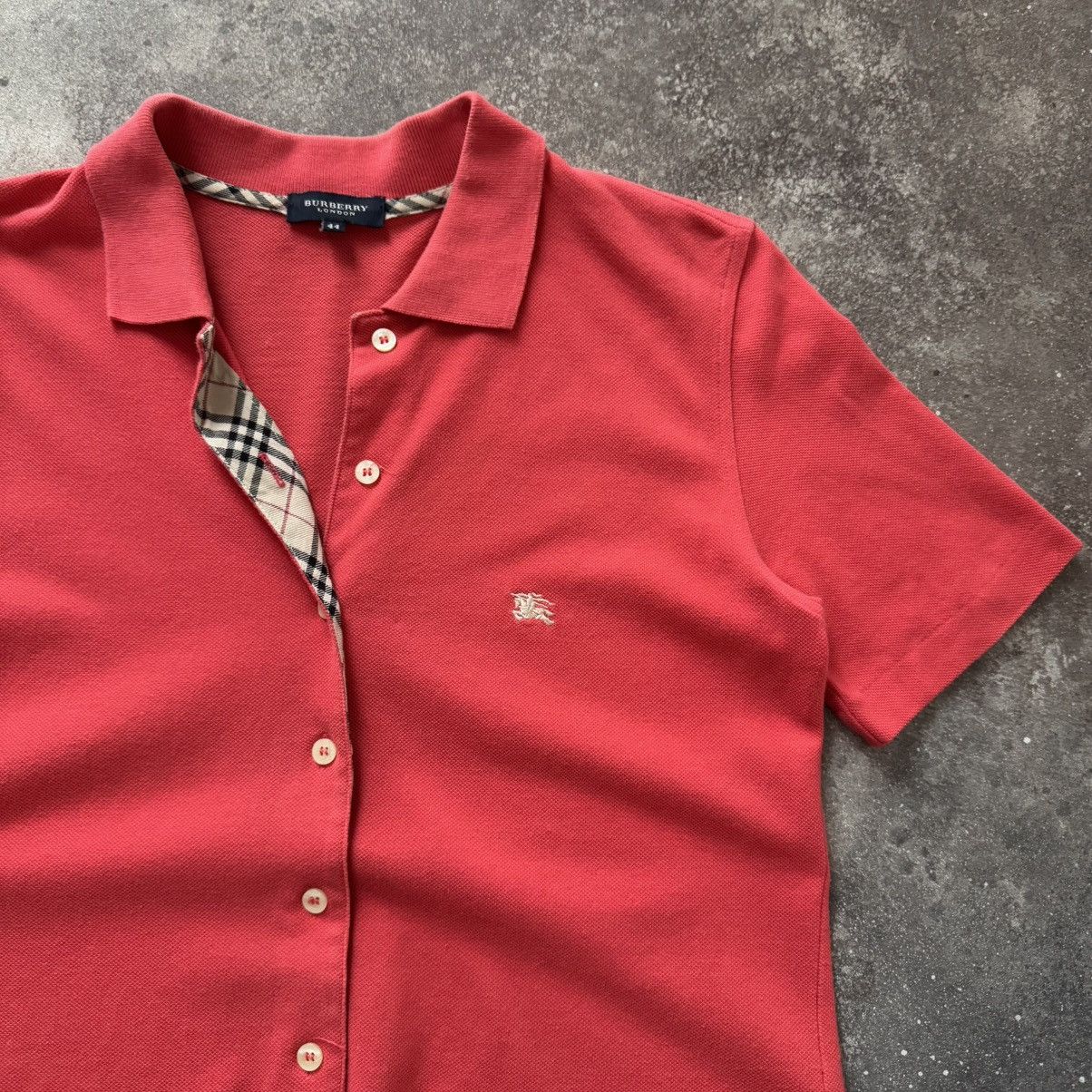 Burberry × Burberry Prorsum × Vintage Burberry London Vintage Nova Check Polo T-Shirt Size M / US 6-8 / IT 42-44 - 6 Thumbnail