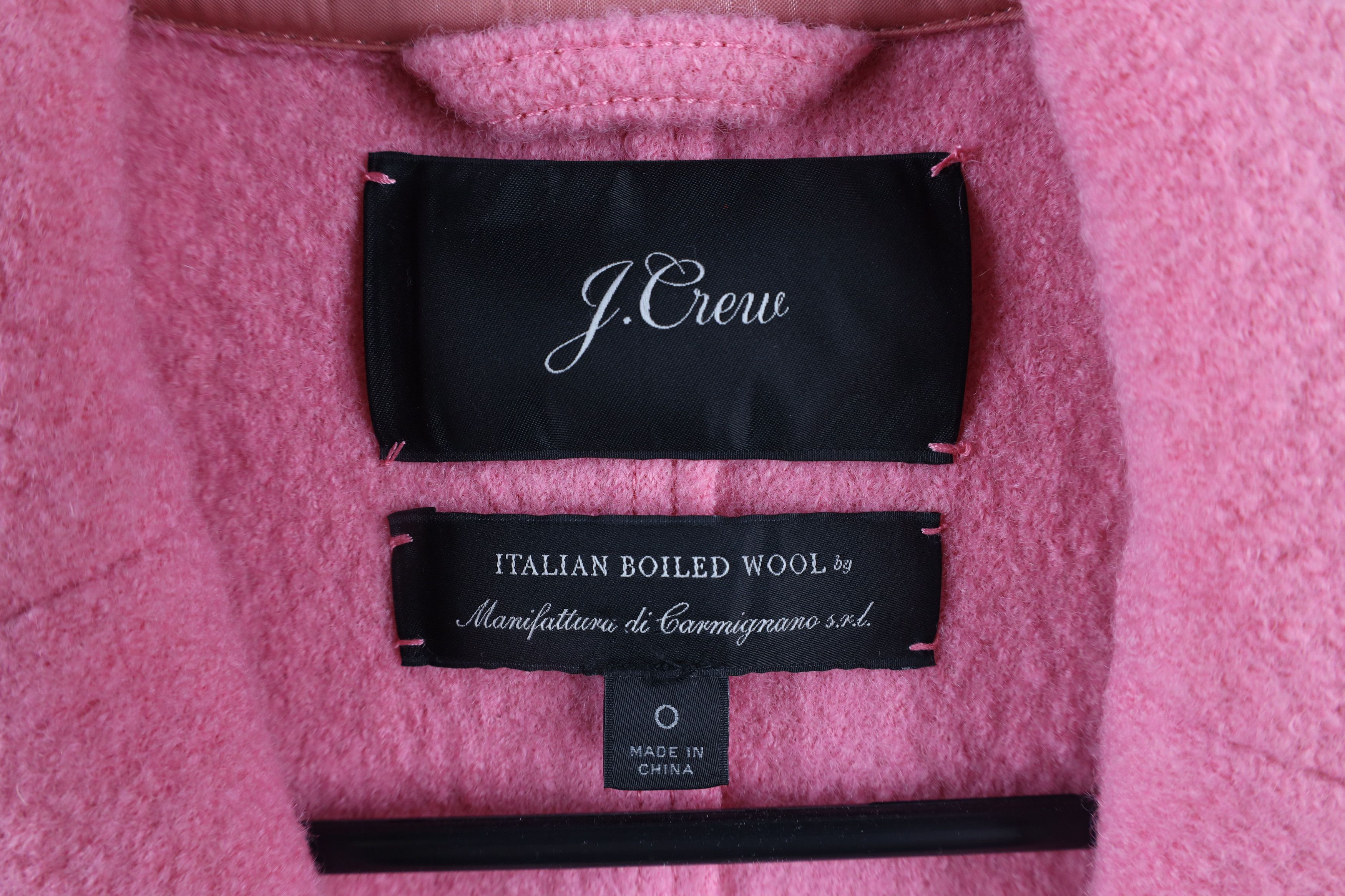 J.Crew × Vintage J Crew Italian Boiled Wool Daphne Topcoat Jacket Pink Size XS / US 0-2 / IT 36-38 - 5 Thumbnail