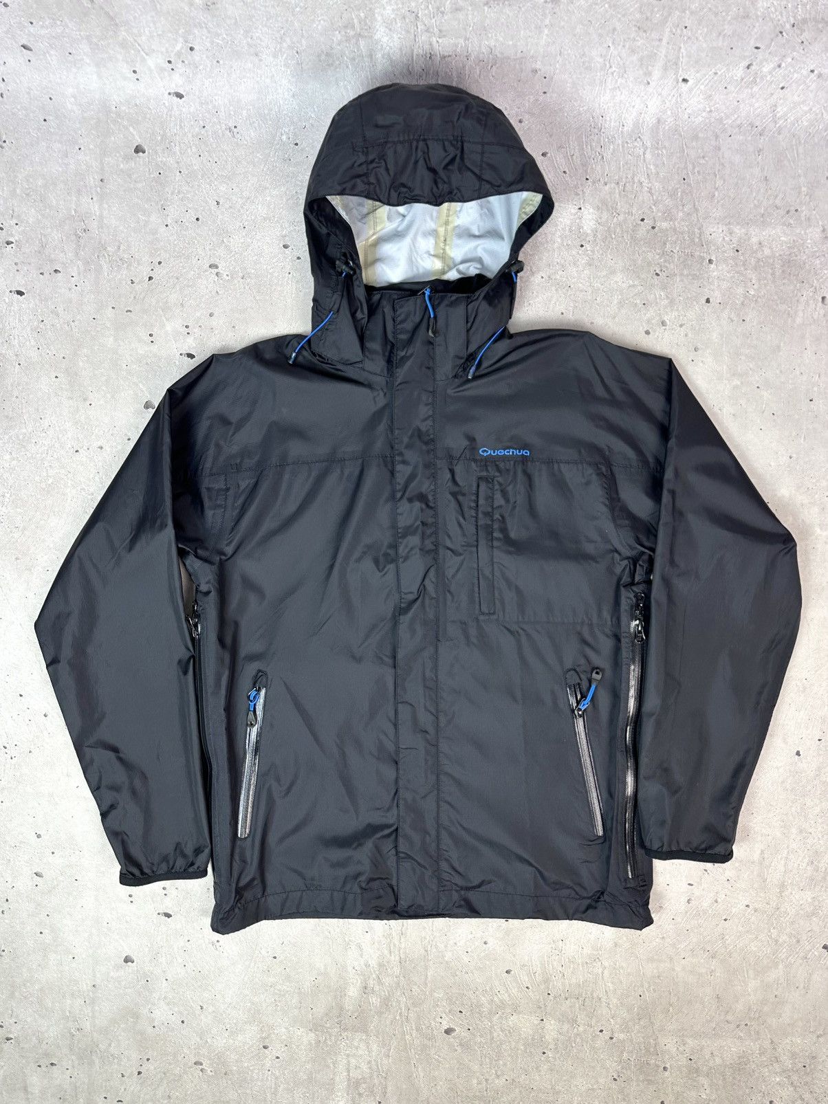 Other Quechua Balck Nylon Men’s Light Membrane Hooded Jacket Size US S / EU 44-46 / 1 - 1 Thumbnail