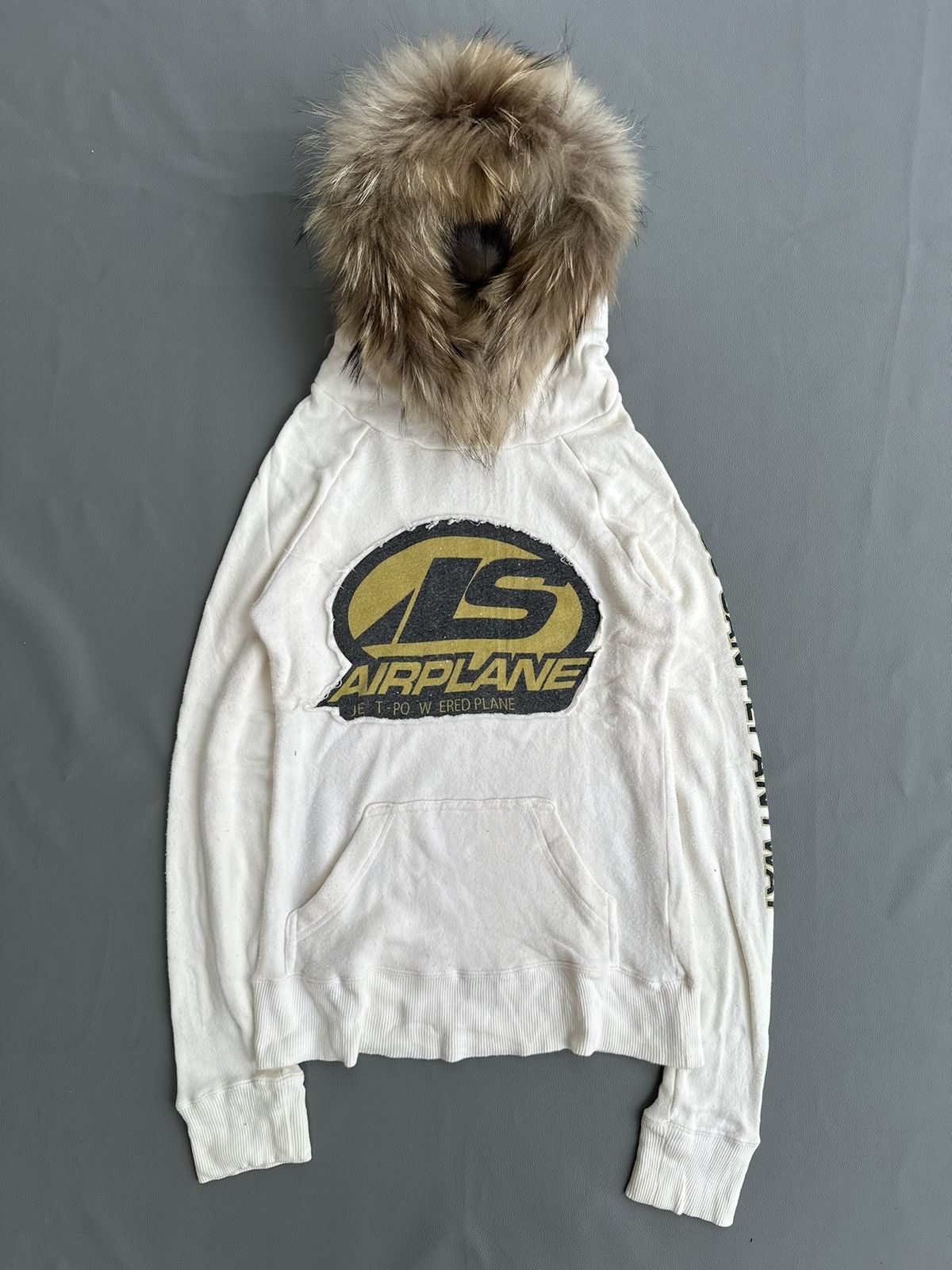 20471120 DISTRESSED AIRPLANE FUR HOODIE IFSIXWASNINE LGB STYLE Size XXS / US 00 / IT 34 - 1 Thumbnail