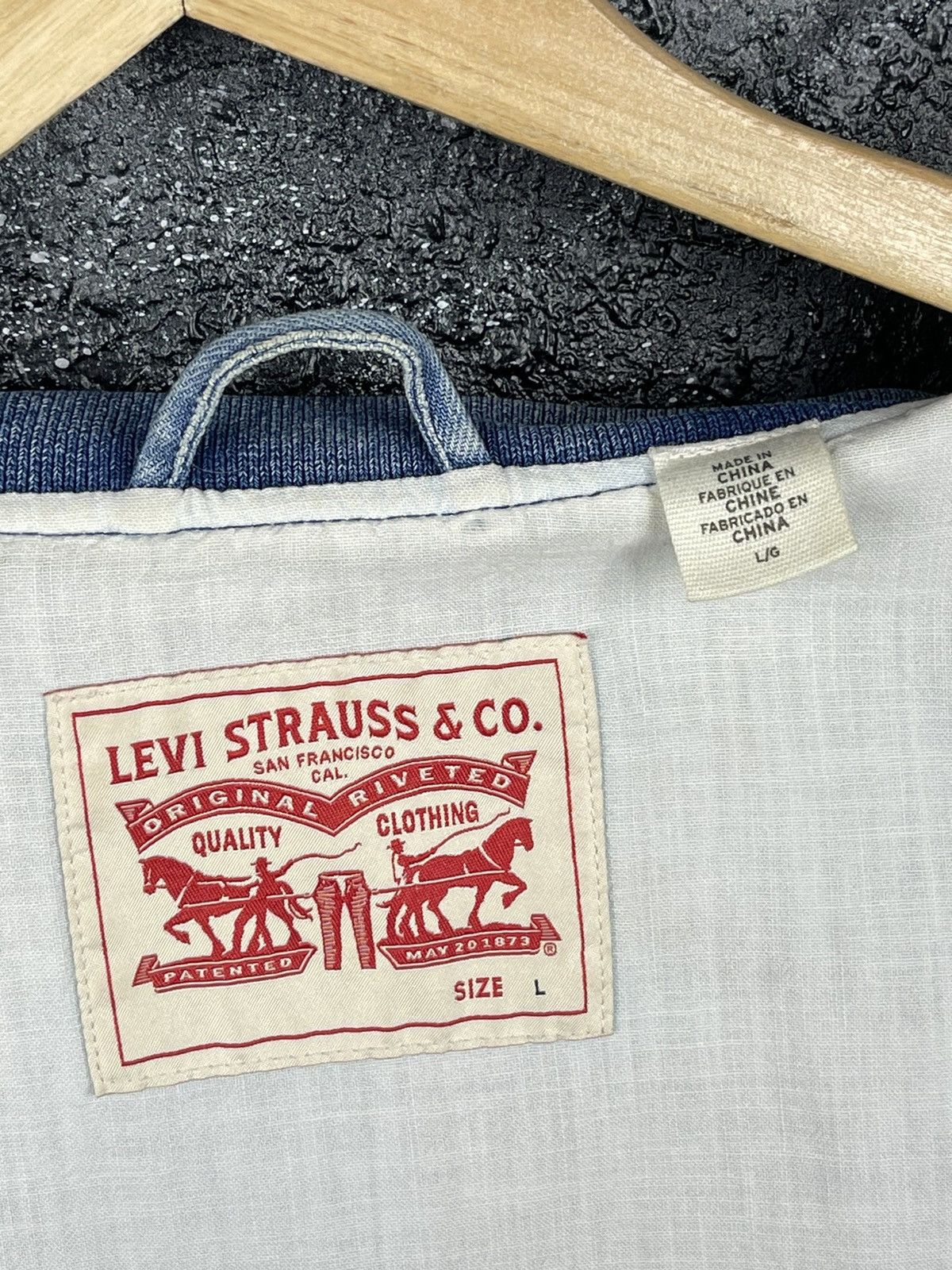Levi's Vintage Clothing Levi’s Lyon Bomber Retro Mod Denim Jacket Men’s Size L Size US L / EU 52-54 / 3 - 17 Thumbnail
