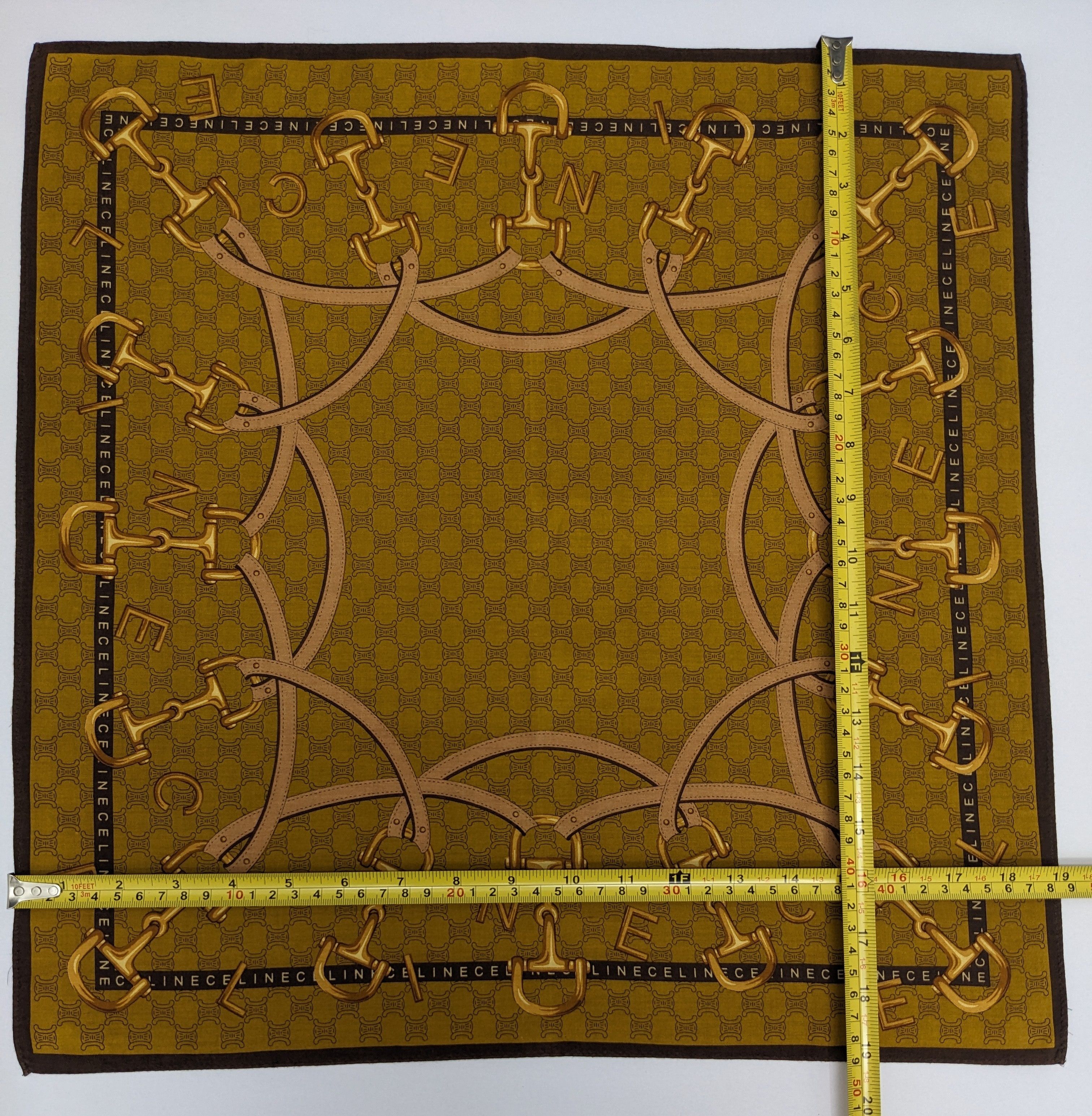 Celine VINTAGE CELINE MACADAM EQUESTRIAN HORSE SILK HANDKERCHIEF Size ONE SIZE - 2 Thumbnail