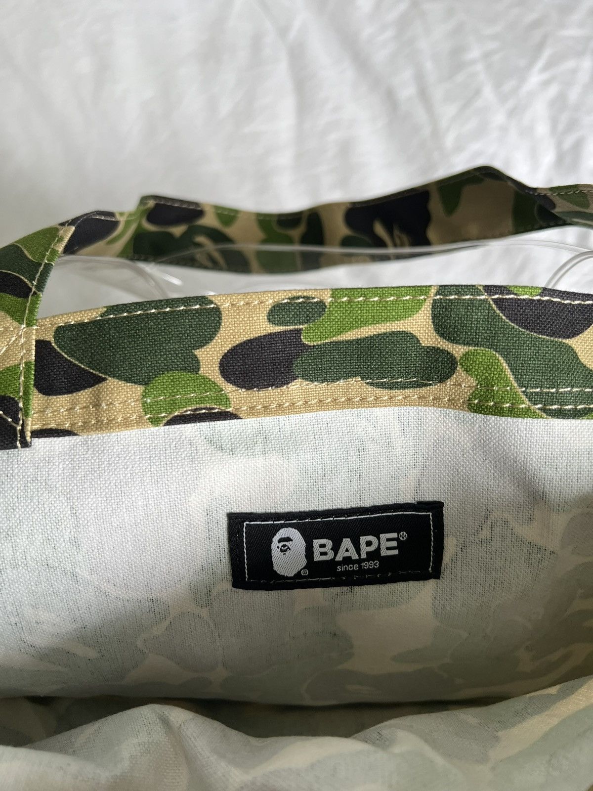 Bape ABC CLEAR TOTE BAG | Grailed