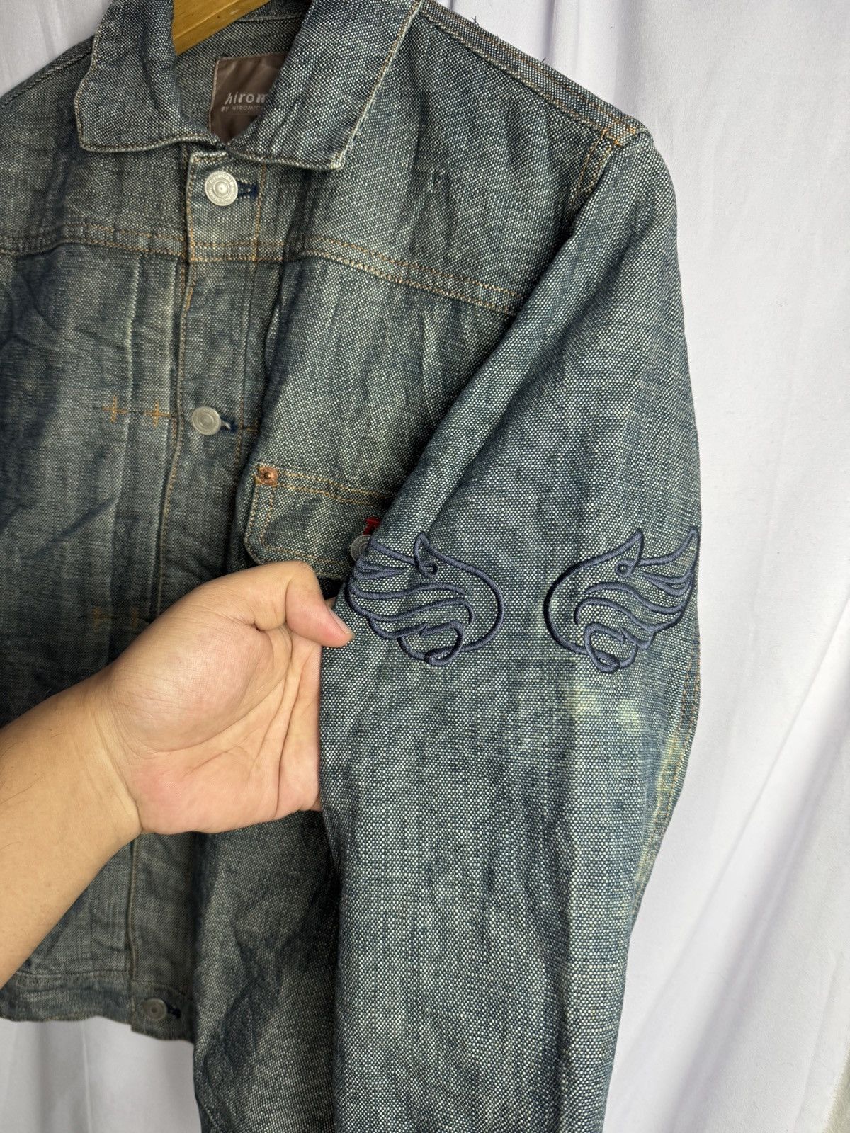 If Six Was Nine × Japanese Brand × Le Grande Bleu (L.G.B.) Hiromichi Nakano Type 1 Denim Jacket Size US M / EU 48-50 / 2 - 2 Thumbnail