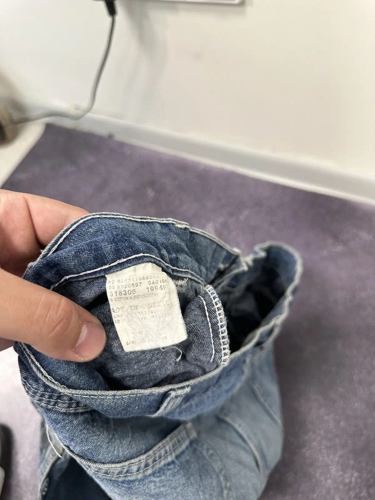 Dickies × Vintage Vintage 90s Dickies Faded Blue Denim Work Baggy Jeans Size US 34 / EU 50 - 13 Thumbnail