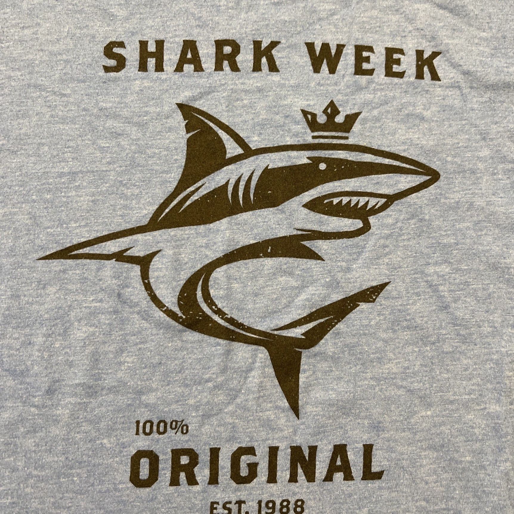 Vintage Shark Week 80s District Shirt S Men Blue Short Sleeve Logo Graphic Knit Cotton Blend Preshrunk Vintage Style Size US S / EU 44-46 / 1 - 2 Thumbnail