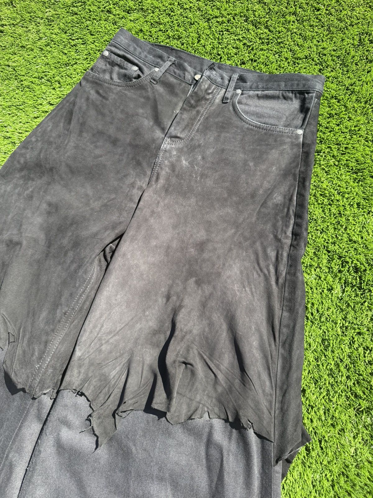 Paradoxe Paris Paradoxe Paris Baggy Overlaid Leather Jeans Size US 32 / EU 48 - 2 Thumbnail