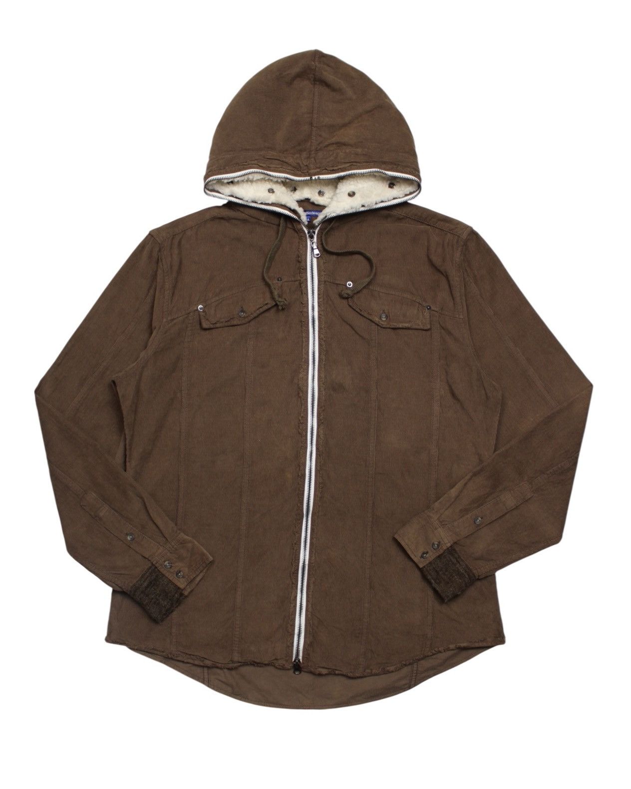 If Six Was Nine 2000S SEMANTICDESIGN CORDUROY HOODIE JACKET REMOVABLE SHERPA Size US L / EU 52-54 / 3 - 1 Thumbnail
