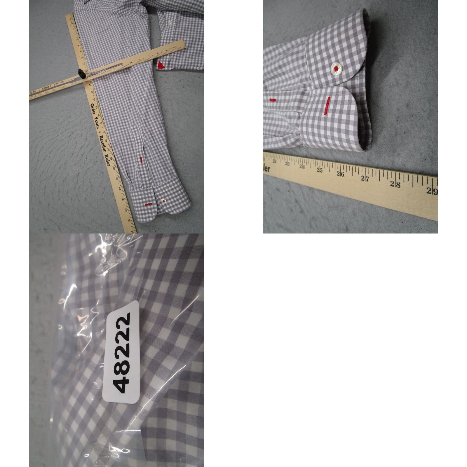 UNTUCKit VINTAGE UNTUCKit Men's Shirt Long Sleeve Check Gray 3XL Tall Casual City Designer Size US XXL / EU 58 / 5 - 8 Thumbnail
