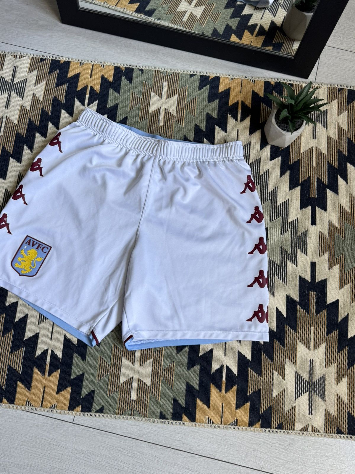 Kappa Kappa Aston Villa 2021/22 Lampass Logo Soccer Shorts Size US 34 / EU 50 - 4 Thumbnail