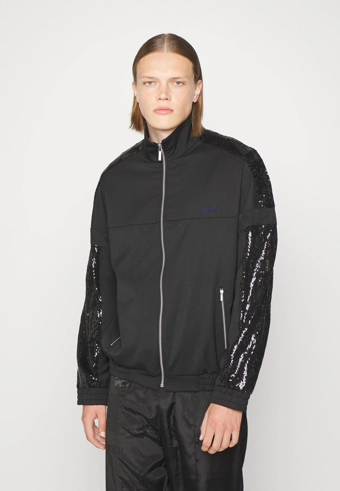 Other !DS! SS22 Koche Sequin Embroidered Logo Black Bomber Jacket Size US L / EU 52-54 / 3 - 3 Thumbnail