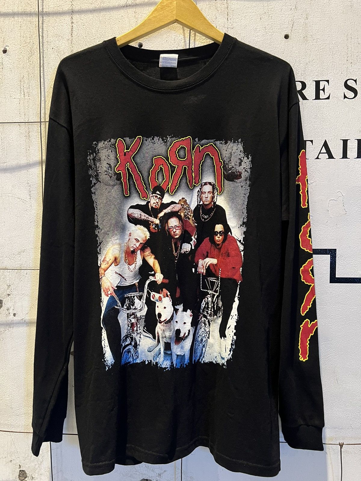 image of Archival Clothing x Band Tees Vintage Y2K Korn Bootleg in Black, Men's (Size Large)