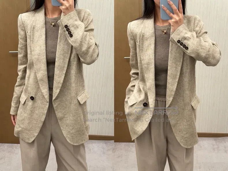 Brunello Cucinelli Brunello Cucinelli Ladies' Single-breasted Suit Jacket Size S / US 4 / IT 40 - 5 Thumbnail