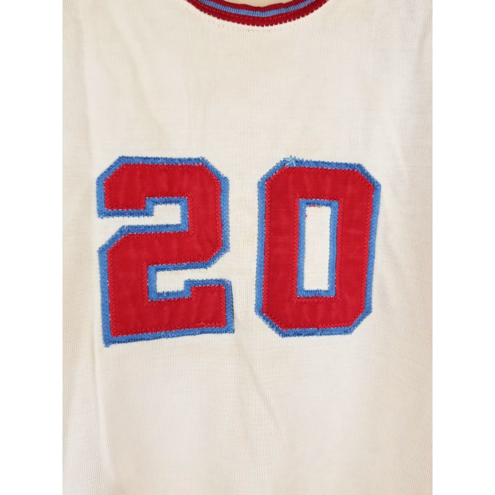 Vintage VINTAGE POWERS RAYON DURENE BASKETBALL JERSEY SZ 36 WHITE MEN 36 Jersey 50's 27" back cross chest 16" inch tops to bottom Size US M / EU 48-50 / 2 - 2 Thumbnail