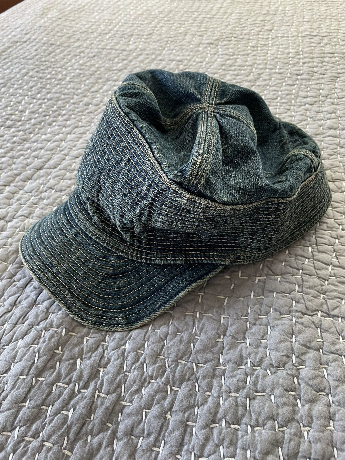 image of Kapital Denim Boro Hat in Blue, Men's