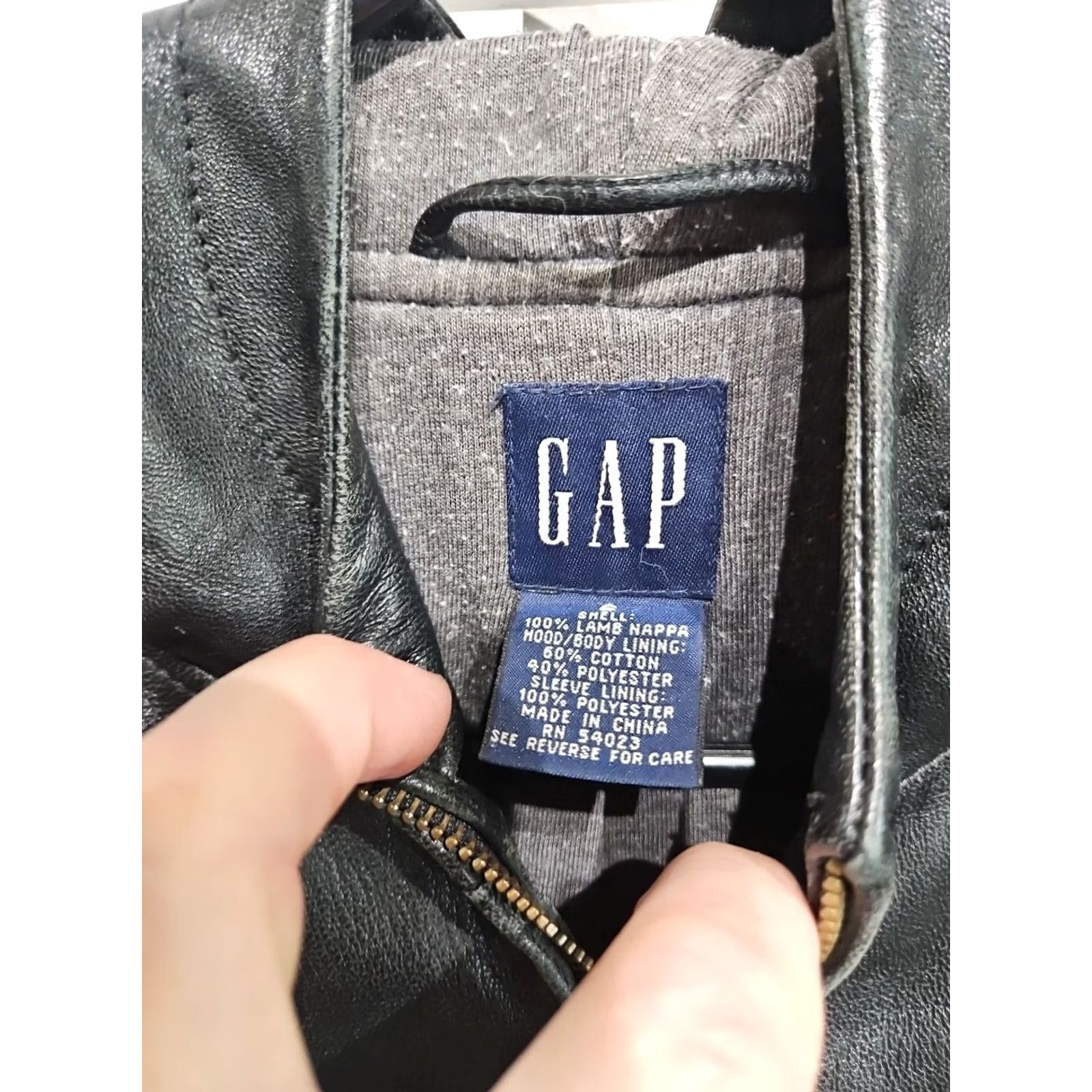 Gap VINTAGE GAP Womens Jacket Leather Black Biker 90s Small Y2K Moto Motorcycle Casual Womens Small Boho? Size S / US 4 / IT 40 - 5 Thumbnail