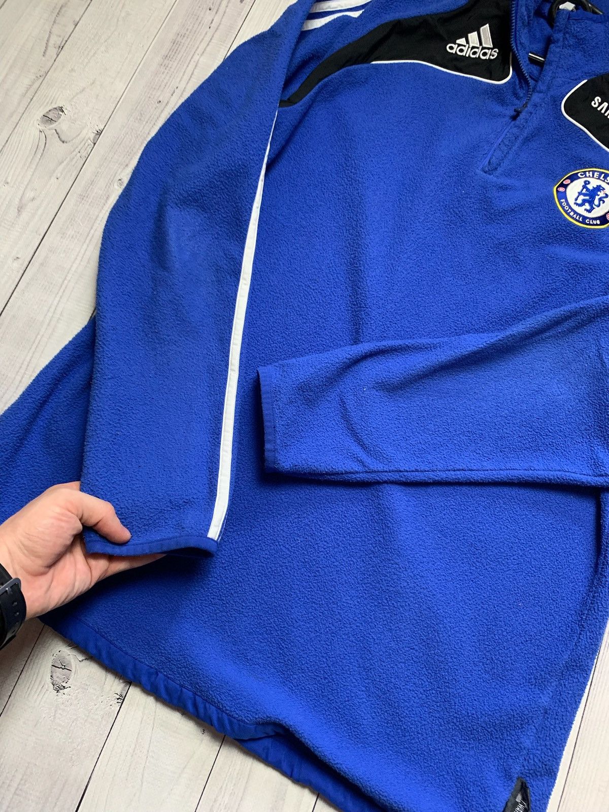Adidas Adidas Chelsea vintage soccer fleece jacket Size l blue Size US L / EU 52-54 / 3 - 7 Thumbnail