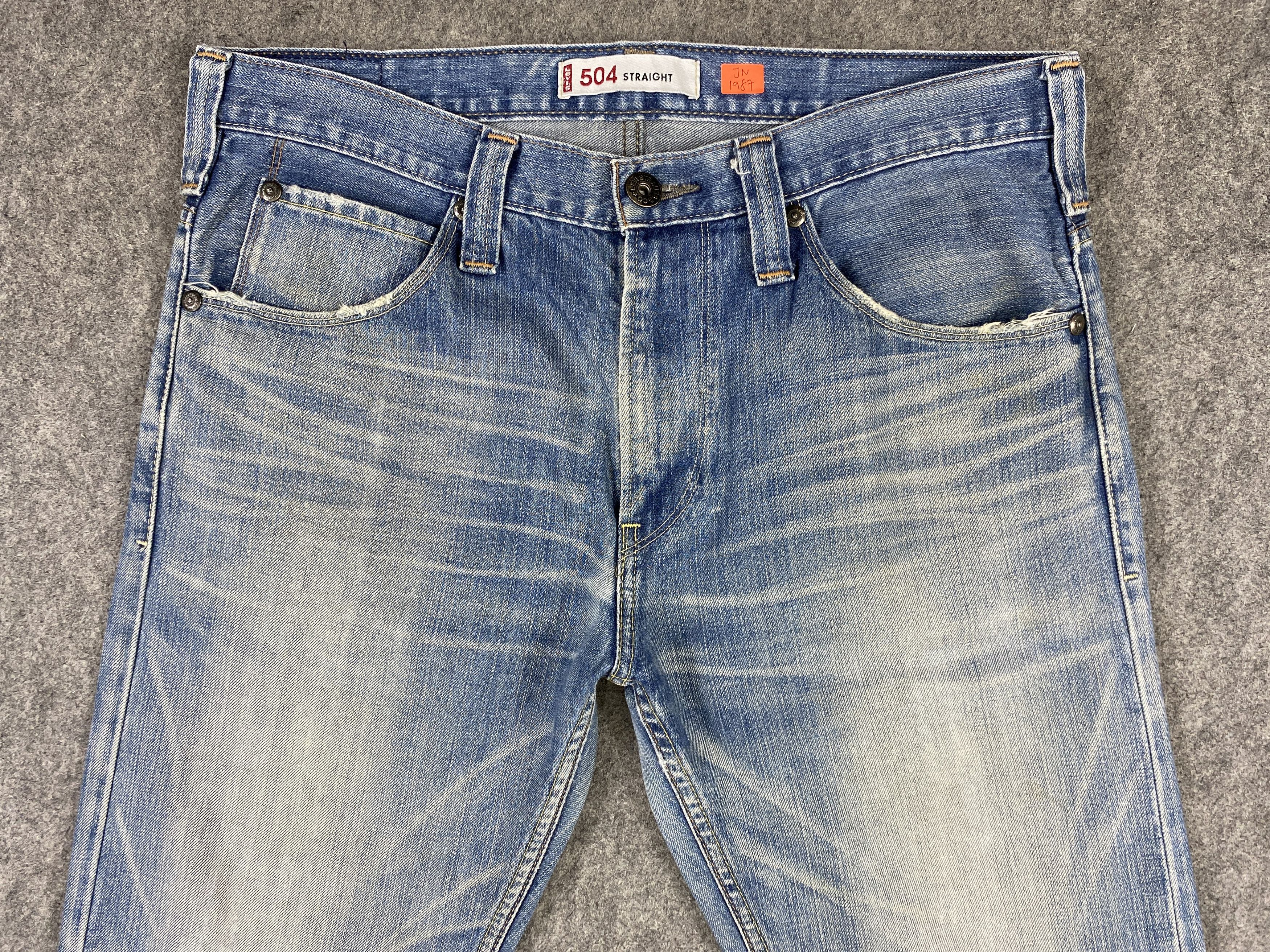 Japanese Brand Distressed Blue Levi's 504 Jeans 36x31.5 Denim -JN1987 Size US 36 / EU 52 - 3 Thumbnail