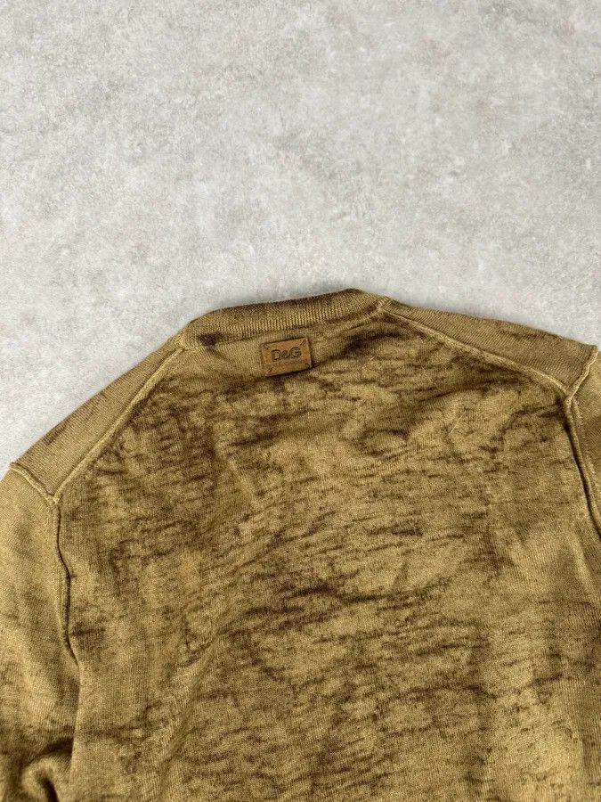 Dolce & Gabbana 2000s Dolce & Gabbana Brown Sand Wool Sweater Size US M / EU 48-50 / 2 - 7 Thumbnail