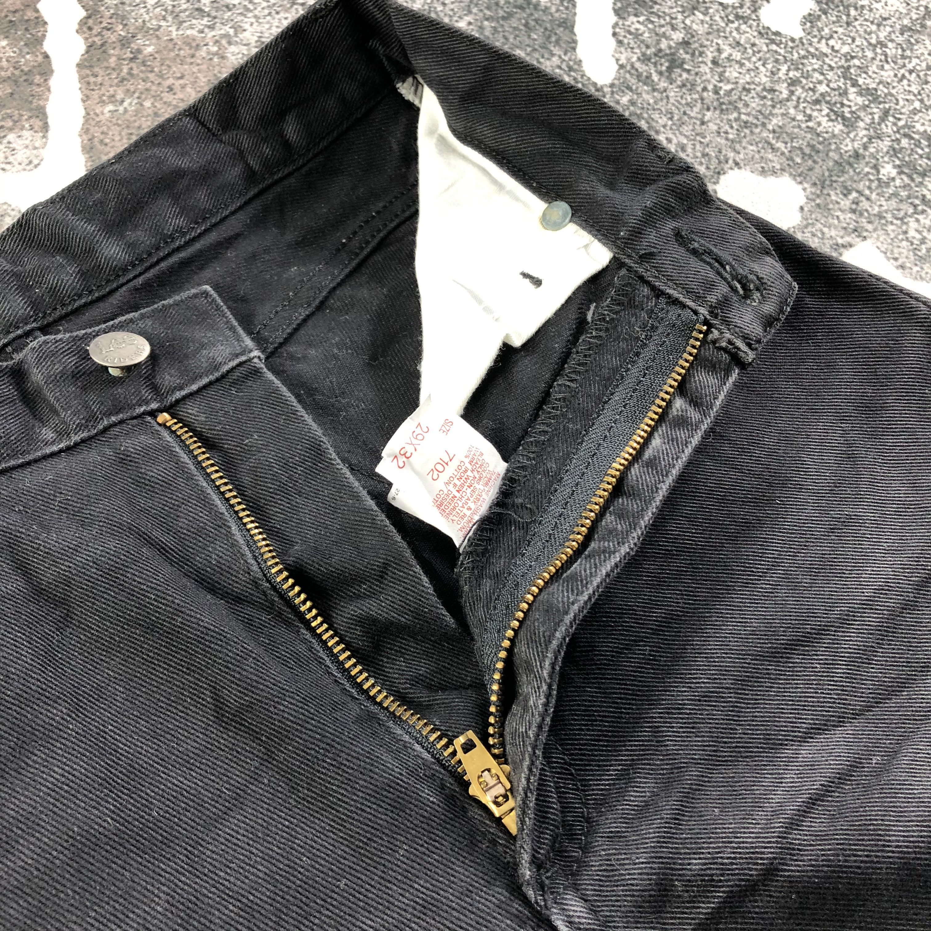 Lee Vintage Lee Riders Jeans High Waist Black Denim KJ1731 Size 25" / US 0 / IT 36 - 7 Thumbnail