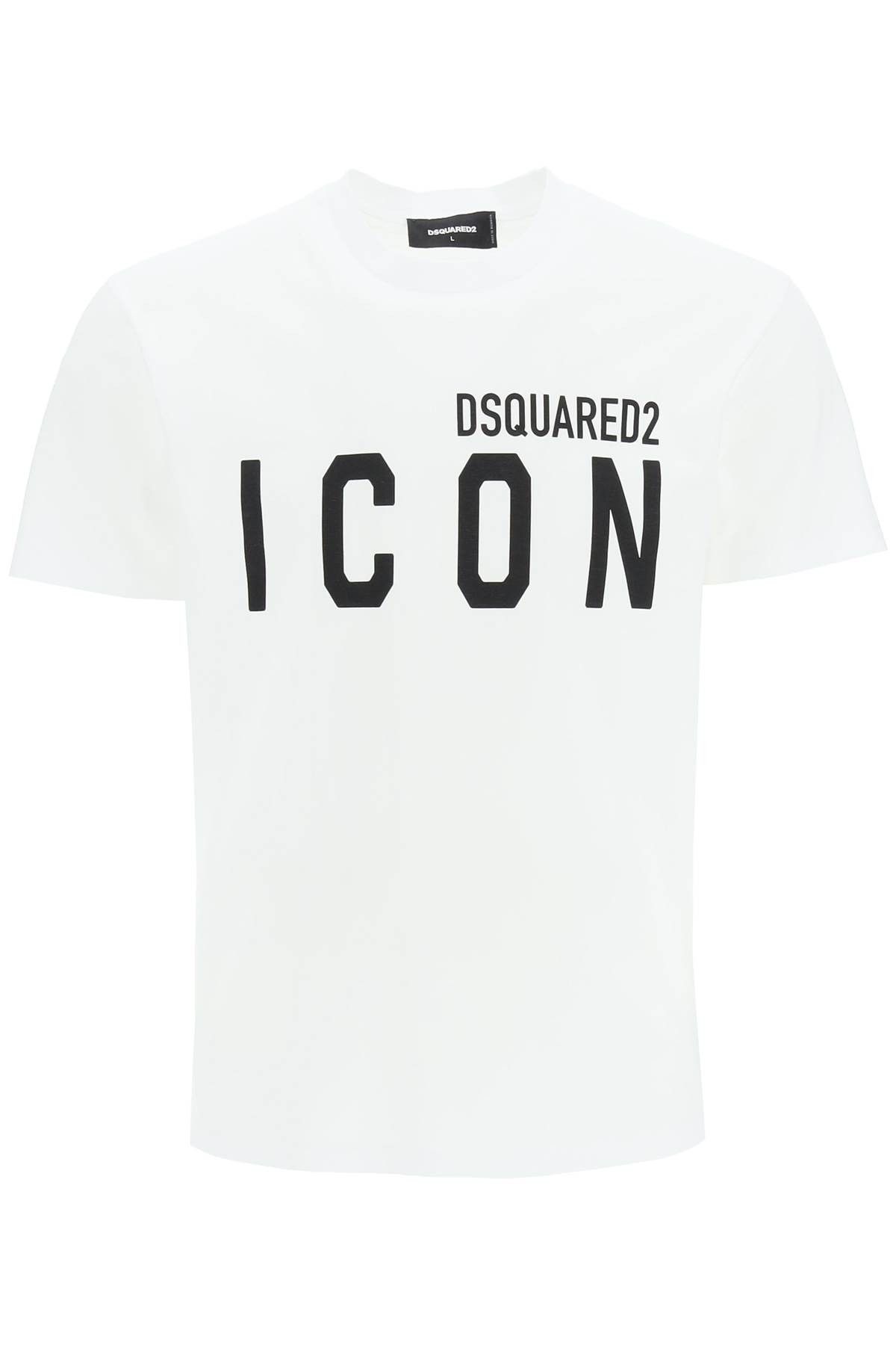 image of Dsquared2 Icon Logo T-Shirt in White Black, Men's (Size Small)