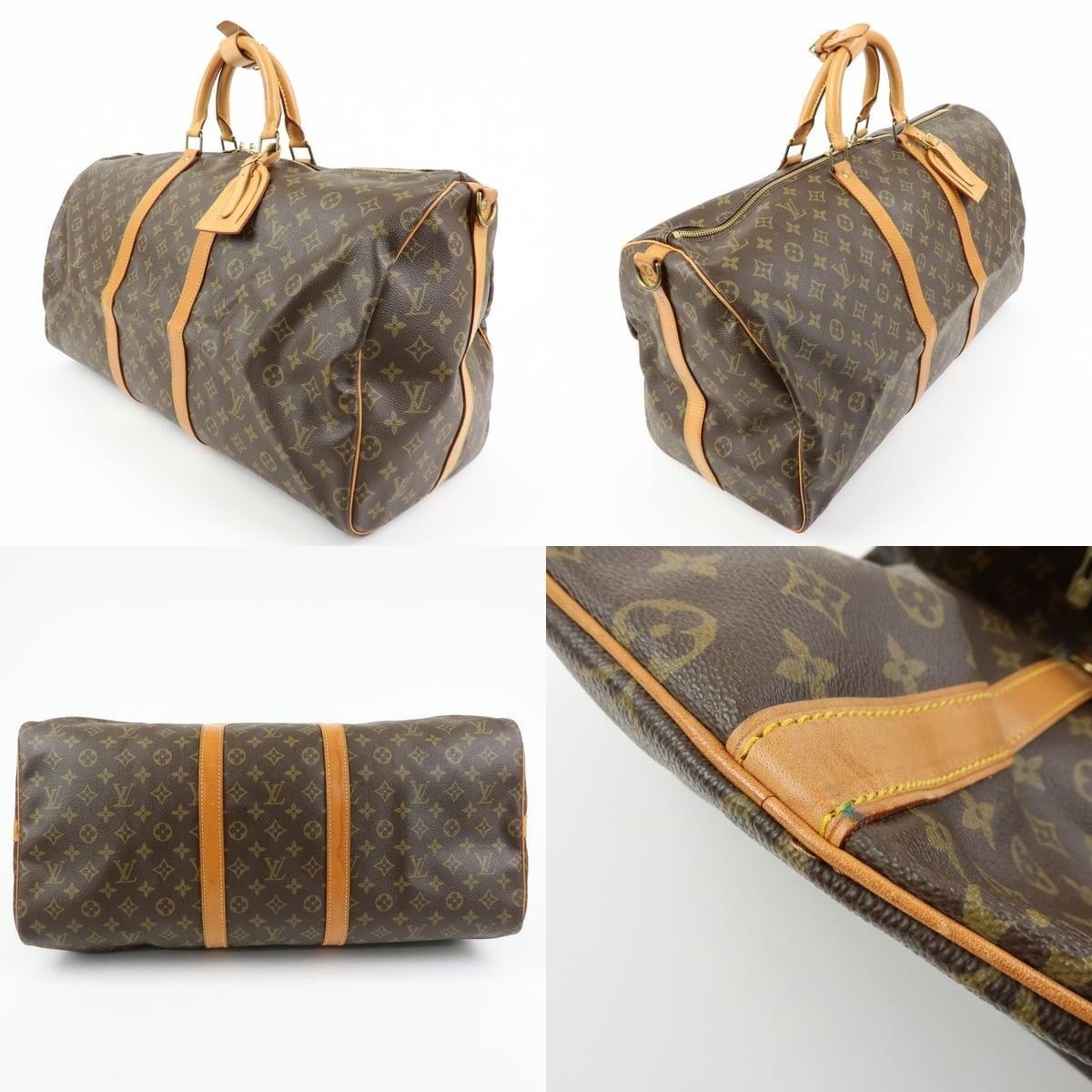 Louis Vuitton Louis Vuitton Monogram Keepall Bandouliere 55 Duffle Bag Size ONE SIZE - 3 Thumbnail